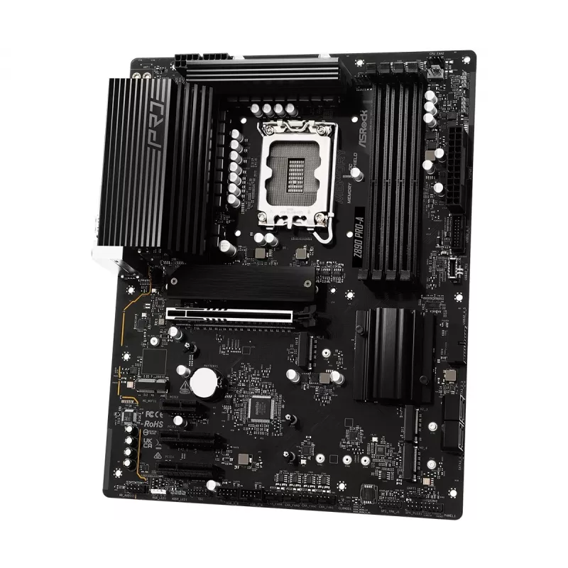 Emolevy ASRock Z890 Pro-A ATX — Intel Z890-piirisarja, LGA 1851, DDR5, 4x DIMM, 256 GB, 2.5Gb LAN, PCIe Gen5