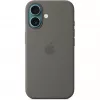 Kuori Apple iPhone 16 silikonikuori MagSafe kivinharmaa