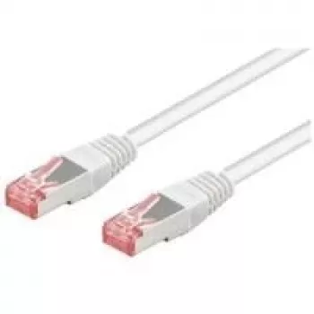 Wentronic Goobay CAT 6 patchkaapeli, S/FTP (PiMF), valkoinen, 0,25 m – LSZH halogeeniton, kupari (93217)
