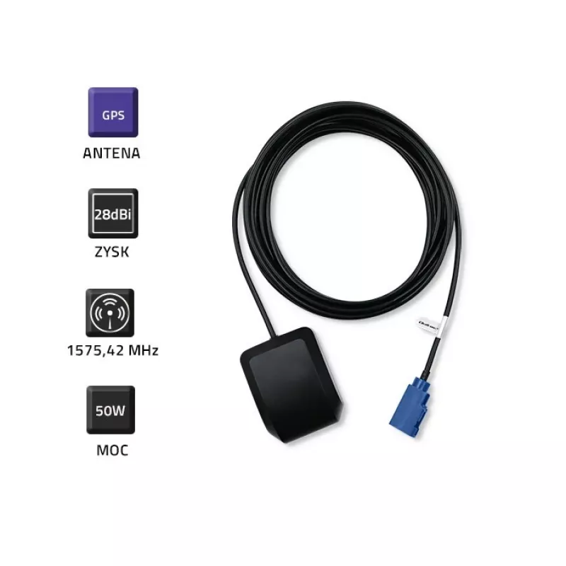 Ulko-GPS-antenni QOLTEC 57038 28 dBi — ulkoinen suurivahvistusantenni GPS-vastaanottoon