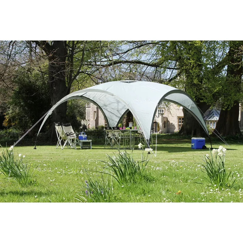 Paviljonki Event Shelter, 4,5 x 4,5 m (vaaleanharmaa/harmaa)