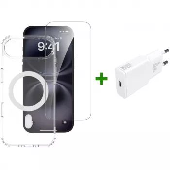 4smarts 3in1 Premium Starter Set Apple iPhone Air -puhelimelle, MagSafe-yhteensopiva