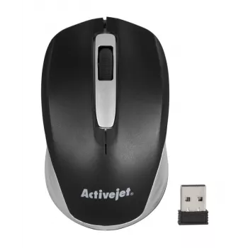 Langaton hiiri ActiveJet AMY-313, RF-Nano-vastaanotin, optinen 1200 DPI, molempikätinen, 3 painiketta, AA-paristo