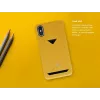Korttipaikkakotelo VixFox iPhone XR, sinapinkeltainen, ohut suojakotelo korttipaikalla