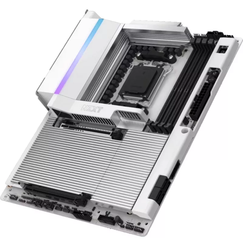 NZXT N9 X870E valkoinen AM5 DDR5 ATX emolevy