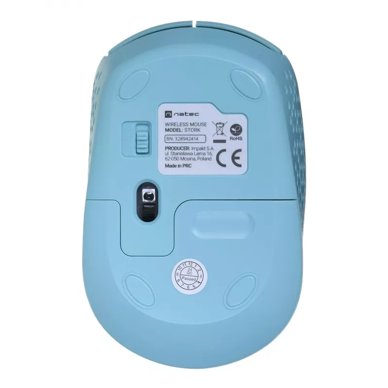 Natec Stork NMY-2001 langaton optinen hiiri, 1600 DPI, USB-vastaanotin, sininen