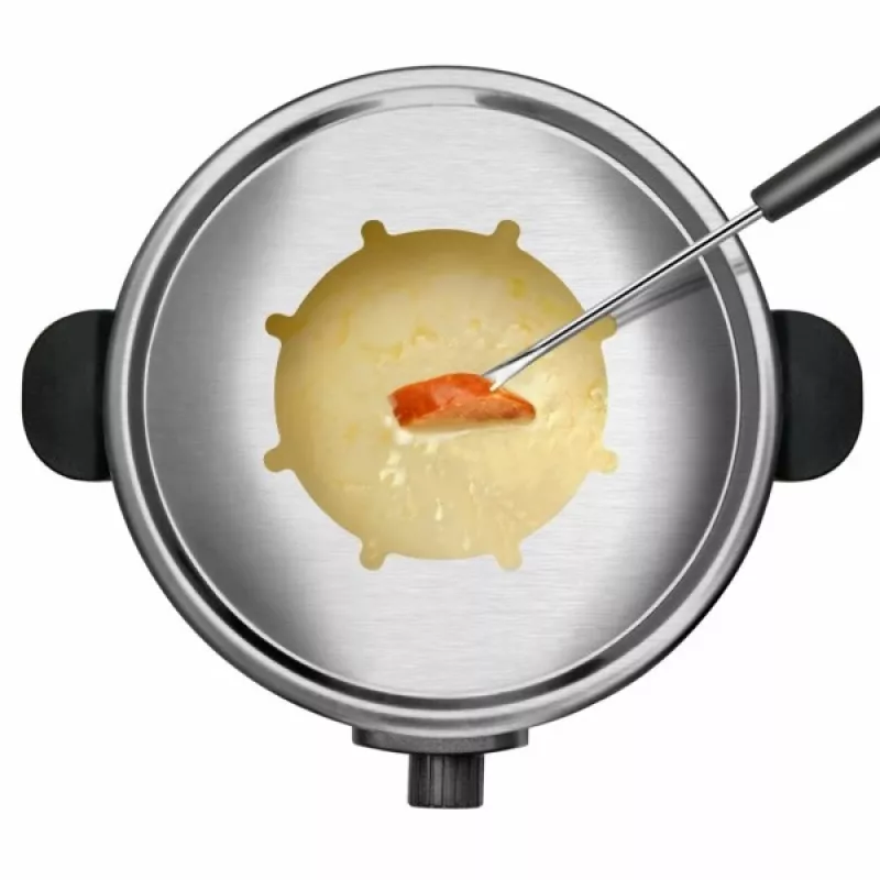 Fondue-sarja Taurus FF2 2 L 8 henkilölle, ruostumaton teräsrunko, 1000 W, 230 V, musta/hopea