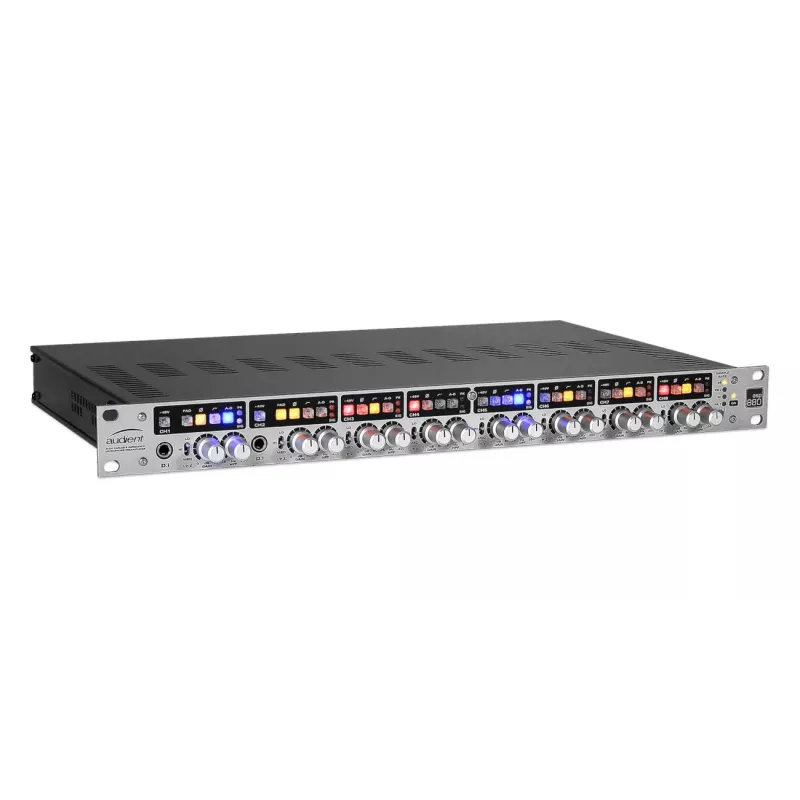 8-kanavainen mikrofonietuvahvistin Audient ASP880 24-bit 96 kHz, rack-asennettava