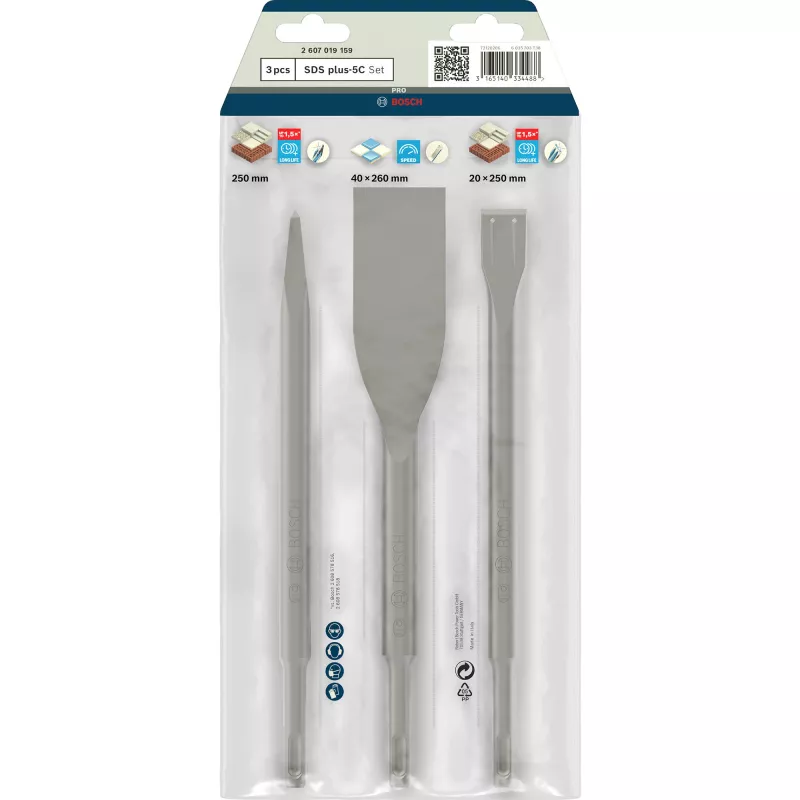 Bosch SDS-plus-5C talttasarja, 3 kpl