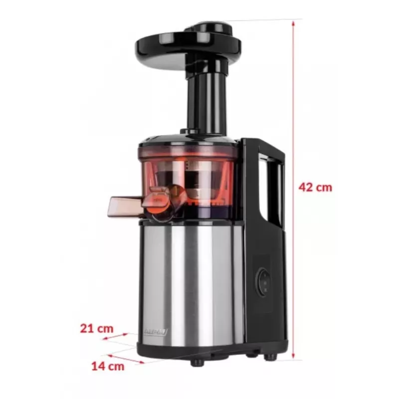 Hidas mehustin MPM MSO-12M 200W — puristava mehustin hedelmille ja vihanneksille