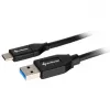 USB-3.2-Gen-2-kaapeli, USB-A-uros > USB-C-uros (musta, 0,5 metriä)