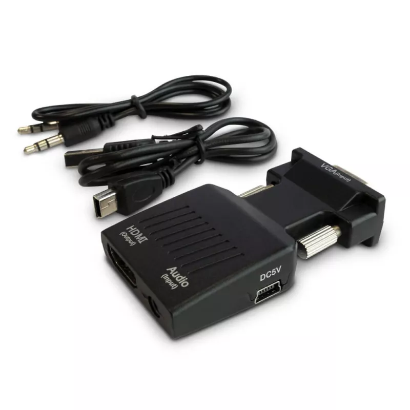 SAVIO CL-145 VGA-HDMI-muunnin, ääni, Full HD, musta