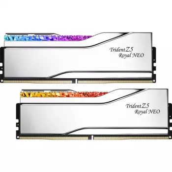 DIMM 64 GB DDR5-6000 (2x 32 GB) dual-kit, keskusmuisti hopea, F5-6000J2636H32GX2-TR5NS, Trident Z5 Royal Neo, AMD EXPO