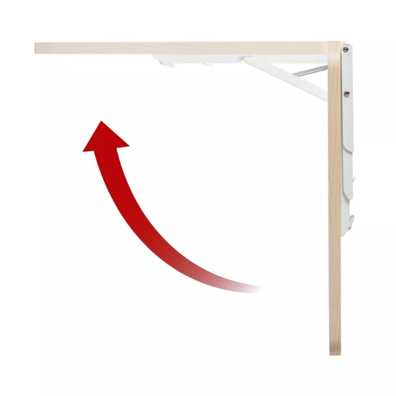 Maclean MC-128WD seinälle kiinnitettävä taittuva hylly, 100×40 cm, puujäljitelmä