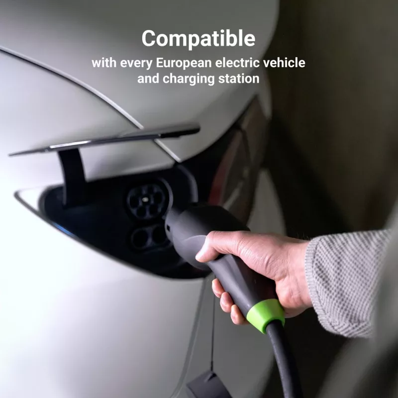 Latauskaapeli Green Cell EVKABGC03 — Type 2, 5 m, 11 kW, sähköautoille