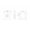 TV-teline Edbak GD03 73,7 cm 10 kg musta