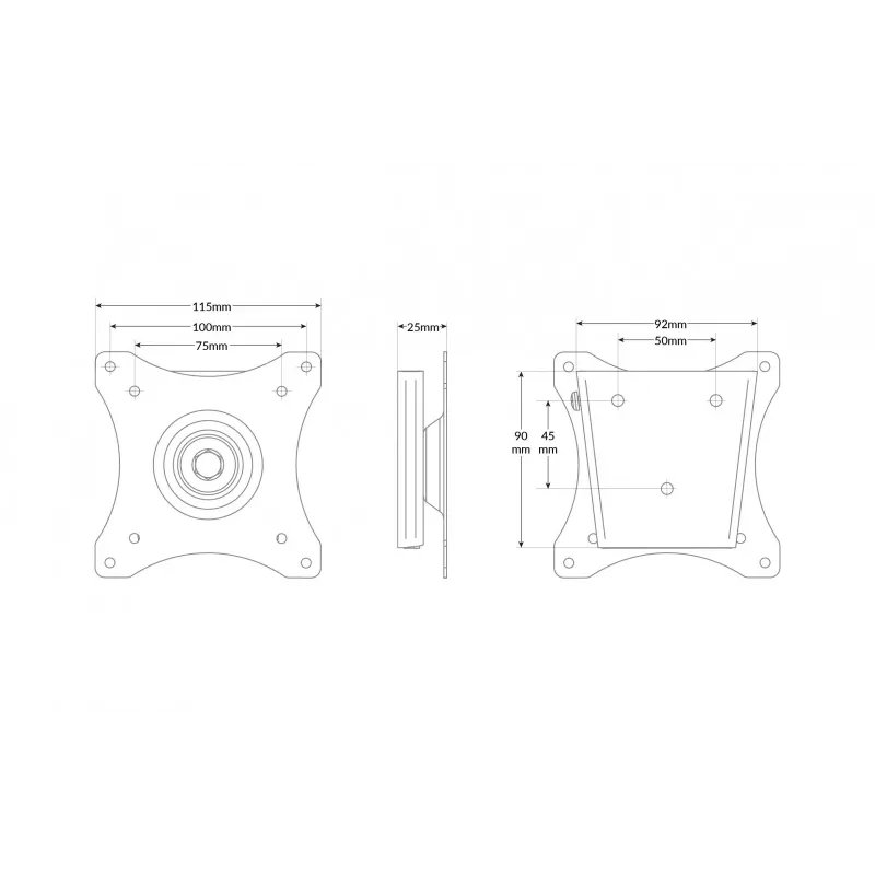 TV-teline Edbak GD03 73,7 cm 10 kg musta