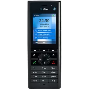Langaton DECT-puhelin MITEL DECT 712dt 2,4 tuuman näytöllä, jopa 10 tunnin puheaika