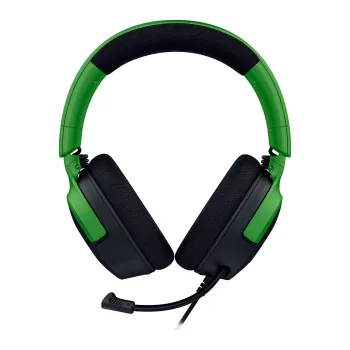 Langallinen pelikuuloke Razer Kraken V4 X — korvanpäällinen, 20–20000 Hz, 1,8 m kaapeli, 310 g, musta/vihreä