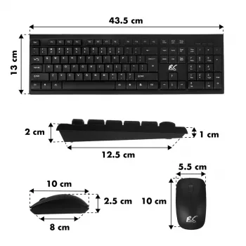 NanoRS langaton näppäimistö ja hiiri -yhdistelmä ergonomisella muotoilulla – RS580 sujuvaan ja tehokkaaseen käyttöön