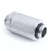 Alphacool ES D-Plug 31,5 mm, G1/4 ulkokierre – G1/4 ulkokierre, kromi