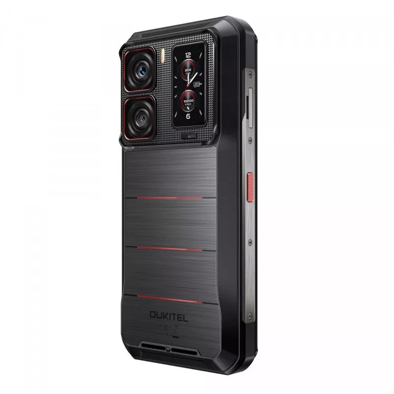 Oukitel WP300 5G älypuhelin, 6,8 tuumaa, 12 Gt RAM, 512 Gt, 16000 mAh, IP69K, Android 15, musta