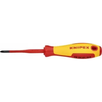 Knipex VDE plus/miinus-ruuvimeisseli koko PH 1 terän pituus: 80 mm (98 24 01 SLS)