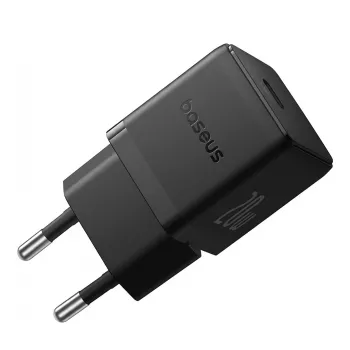 Baseus Palm USB- ja USB-C-laturi 20W, EU, musta