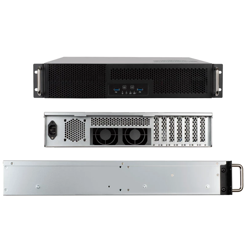 SilverStone RM23-502 rack-asennettava palvelinkotelo, ATX, USB 3.0 - 2U - musta