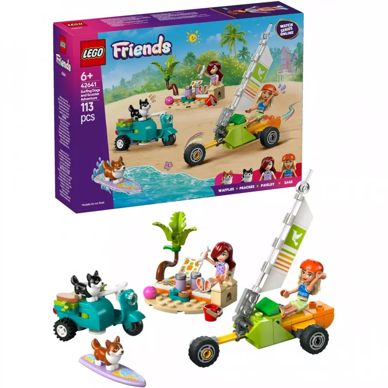 LEGO FRIENDS 42641 Surffaavat koirat ja skootteriseikkailu