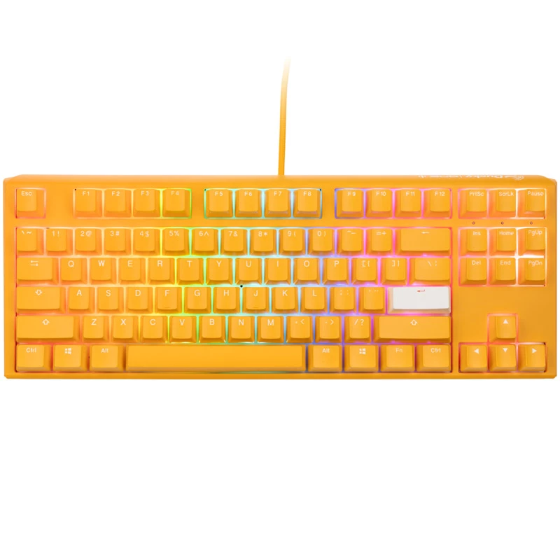 Ducky One 3 TKL näppäimistö pelikäyttöön USB QWERTY englanti keltainen