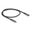 DeLOCK USB-jatkokaapeli USB Type-C uros-naaras 10 Gbit/s 0,5 m harmaa metalli
