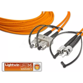 Lightwin korkealaatuinen duplex LWL-patchkaapeli, MM OM1, SC - ST LWL-patchkaapeli (LDP-62 SC-ST 10.0)