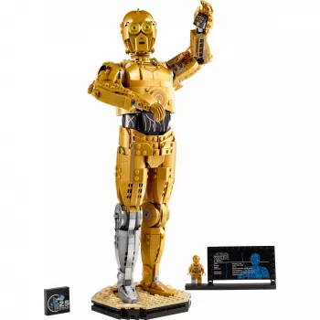 LEGO rakennettava figuuri Star Wars C-3PO malli 75398 — 1 138 osaa, 380 mm keräilykappale