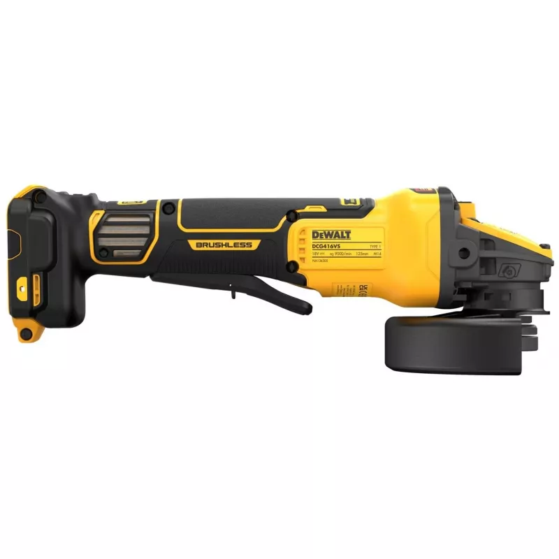 DeWALT DCG416VSN-XJ 18 V XR akkukäyttöinen kulmahiomakone, 125 mm, säädettävä nopeus (ilman akkua)