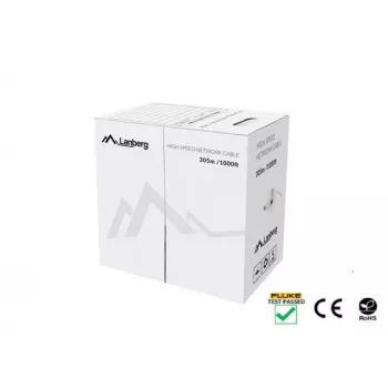 Verkkokaapeli Lanberg LCU5-12CU-0305-R U/UTP Cat5e 305 m punainen