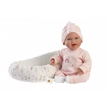 Vauvannukke Llorens Mimi Baby 42 cm — realistiset kasvot, naurava, pehmeä vartalo