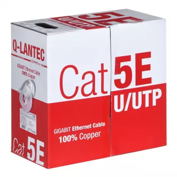 Q-LANTEC UTP-kaapeli 4PR Cat.5e PVC 305m - LIMITOWANA-painos (KIU5PVC305NC)