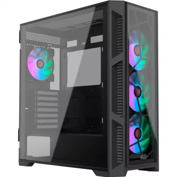 PONOS Ultra, Midi Tower, PC, musta, ATX, EATX, micro ATX, Mini-ITX, SPCC, kotelo