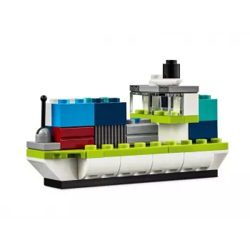 LEGO Classic luovat ajoneuvot värikäs pienoismalliauto-setti poliisiautolelulla & 11023 klassinen vihreä peruslevy neliö 32x32 nuppia rakennusruoho