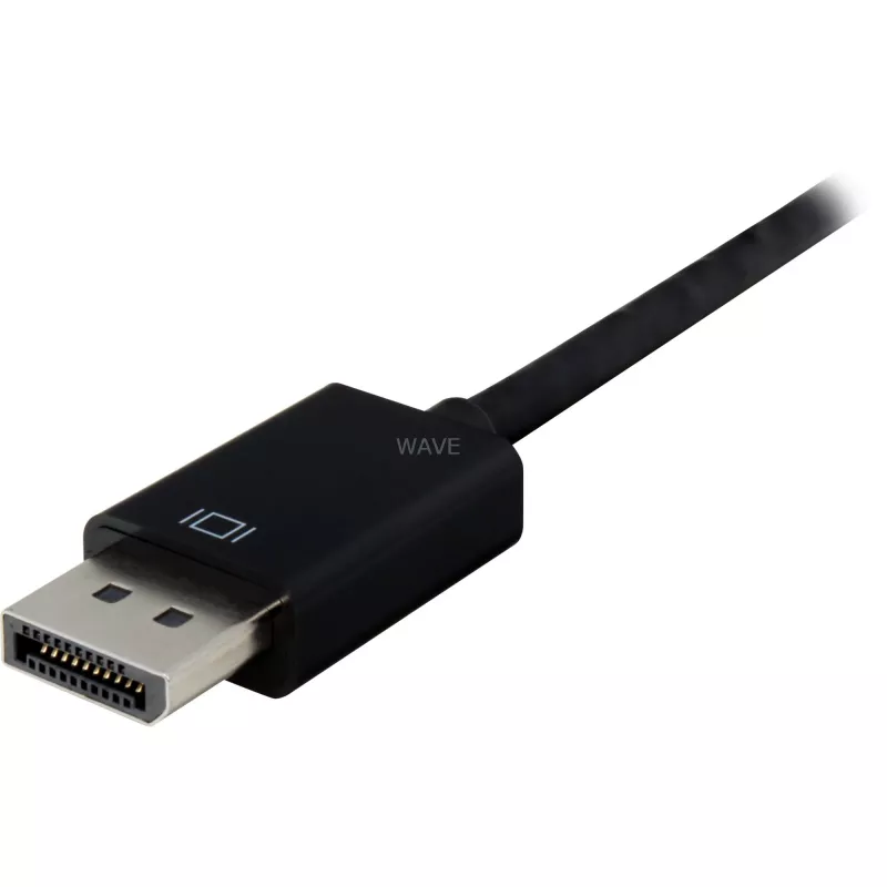 DisplayPort 1.2 > DVI24+1 muunnin, kaapeli musta, 15 cm