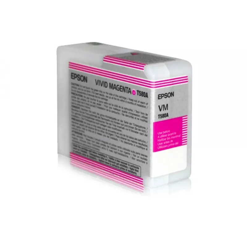 Epson Singlepack Vivid Magenta T580A00, Vivid Magenta, pigmenttimuste, 80 ml, 1 kpl