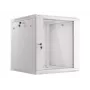 Lanberg seinäasennettava asennuskaappi 19'' 12U 600x600mm harmaa (lasiliukuovi)
