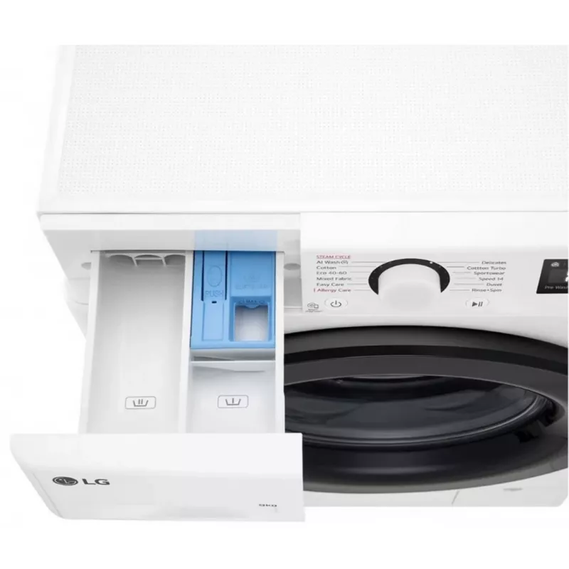 Pesukone LG F2WR509SBW 9 kg, energiatehokkuusluokka A