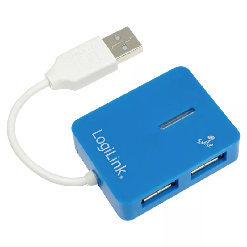 LogiLink USB 2.0 4-porttinen keskitin - sininen - Windows 98SE/ME/200/XP/Vista/2003/7 (UA0136)