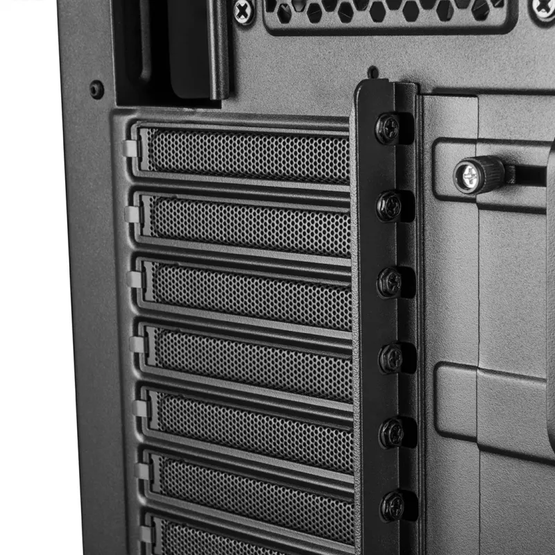 PC-kotelo MODECOM Oberon Pro Midi Tower — musta, tukee ATX/microATX/ITX, 7 laajennuspaikkaa, jopa 395 mm GPU, 5 HDD/3 SSD-paikkaa