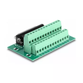 DeLOCK D-Sub 25-pin naaras riviliittimeen DIN-kiskoon 51 mm x 86 mm x 30 mm