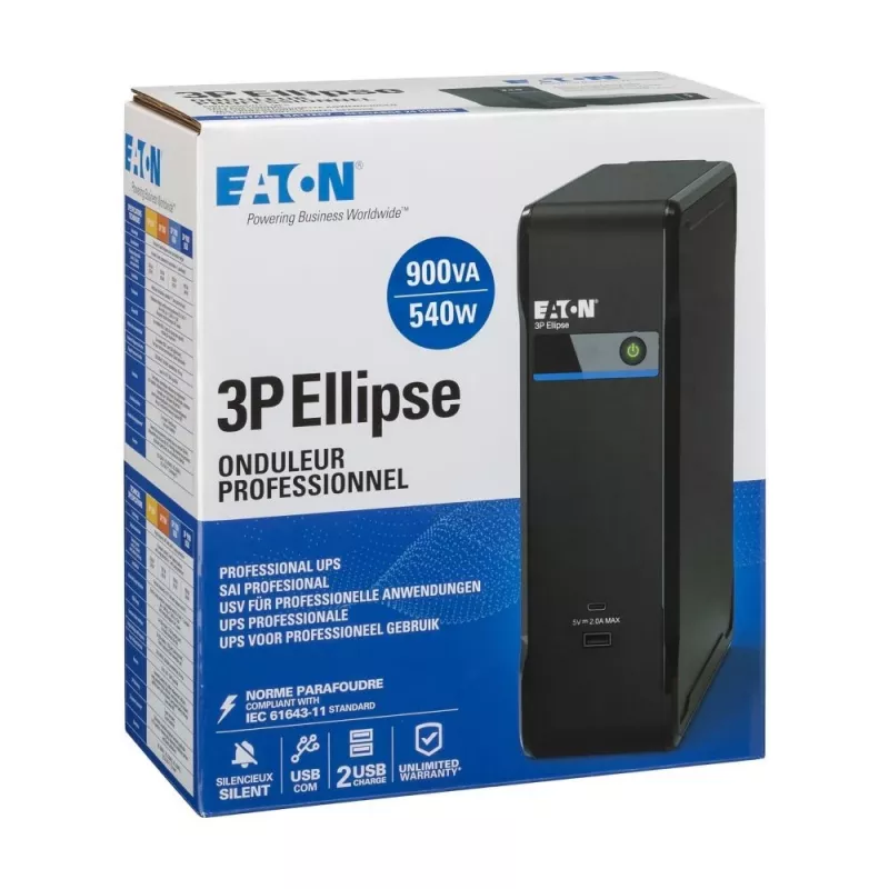 Eaton 3P900UI UPS valmiustila offline 0,9 kVA 540 W 4 AC-pistorasiaa