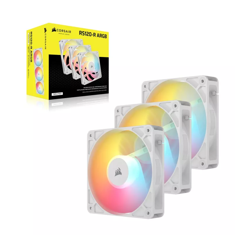Tuuletin CORSAIR RS120-R 120mm valkoinen ARGB 25mm paksuus
