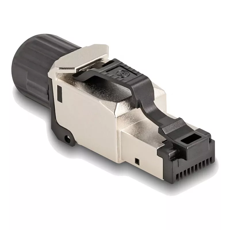 DeLOCK 86017 kaapeliliitin RJ45/LSA musta hopea uros